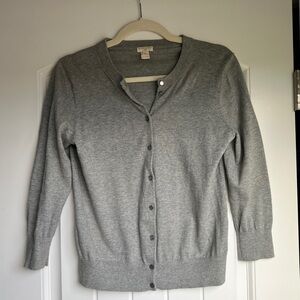 J. Crew Gray Cardigan Sweater